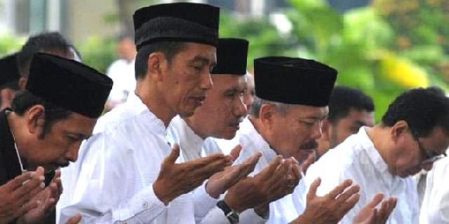 Presiden Jokowi Berlebaran di Jakarta 